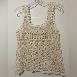 American Rag Cie Sleeveless Knit Ivory Top